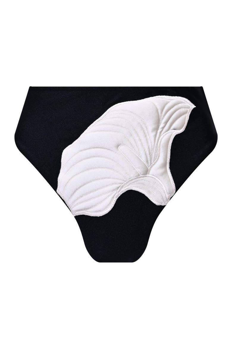 Selene Mesh Printed High Waist Bottom, Alternate, color, BLACK