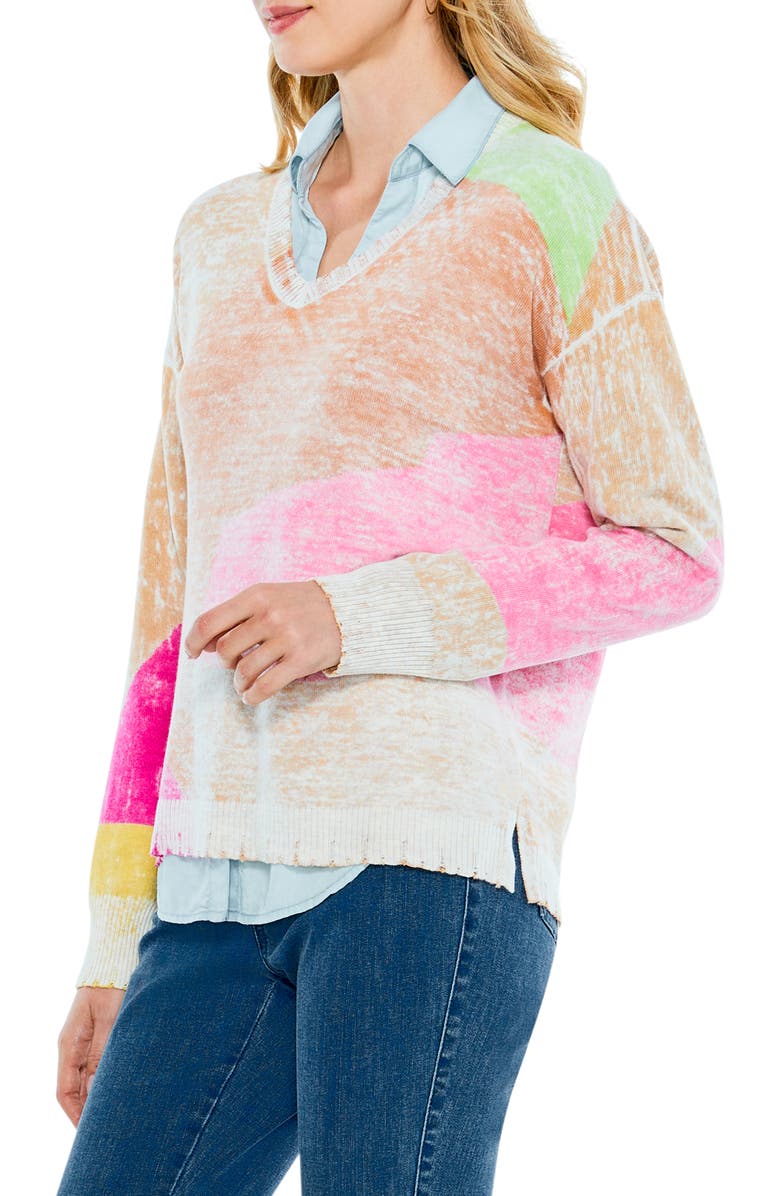 NIC+ZOE Mosaic Sunrise Sweater, Alternate, color,