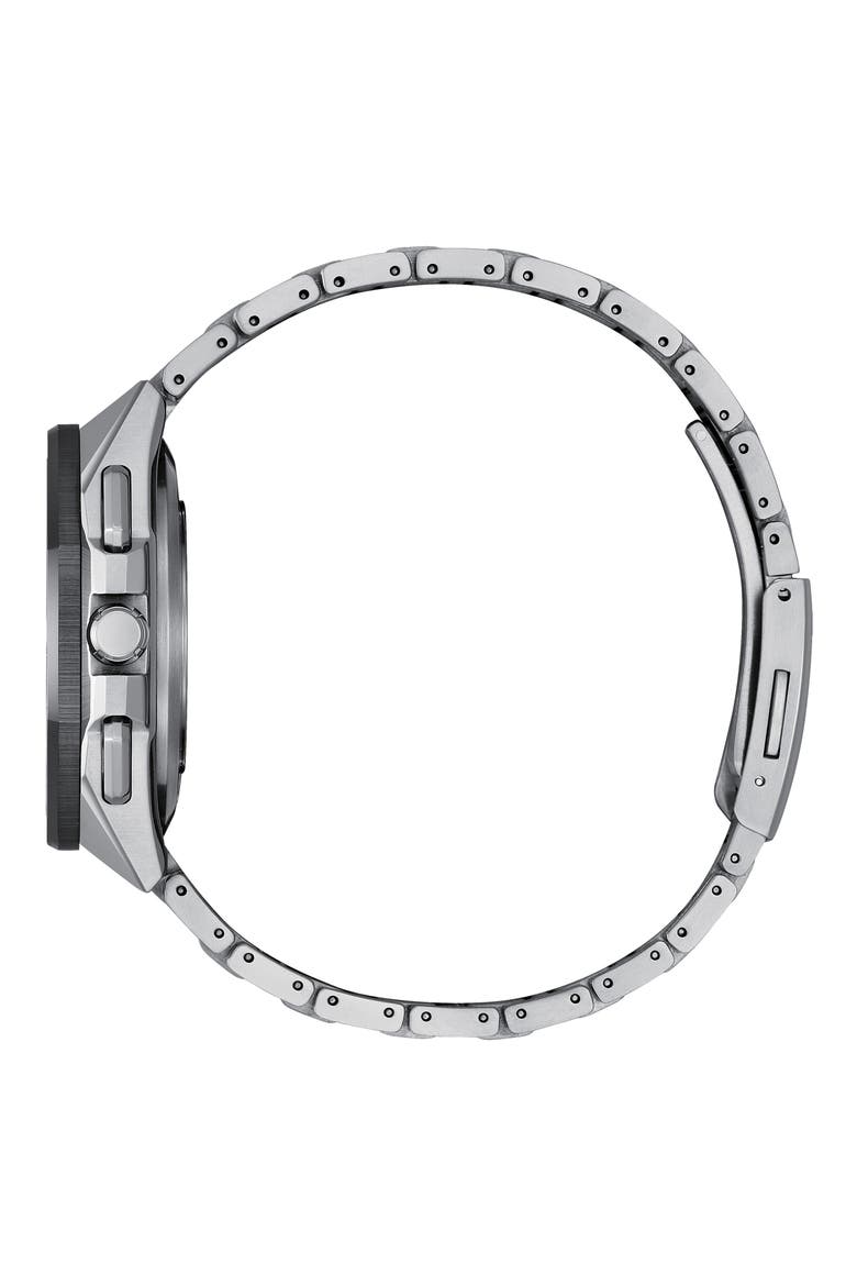 Attesa Satellite Wave GPS Eco-Drive Super Titanium™ Bracelet Watch, 43.2mm, Alternate, color, SILVER-TONE