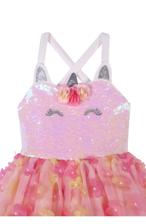 ZUNIE ZUNIE KIDS' UNICORN SEQUIN BODICE PARTY DRESS
