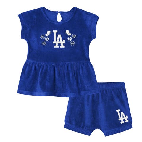 Girls Toddler Outerstuff  Royal Los Angeles Dodgers Hop Base Fashion T-Shirt & Shorts Set