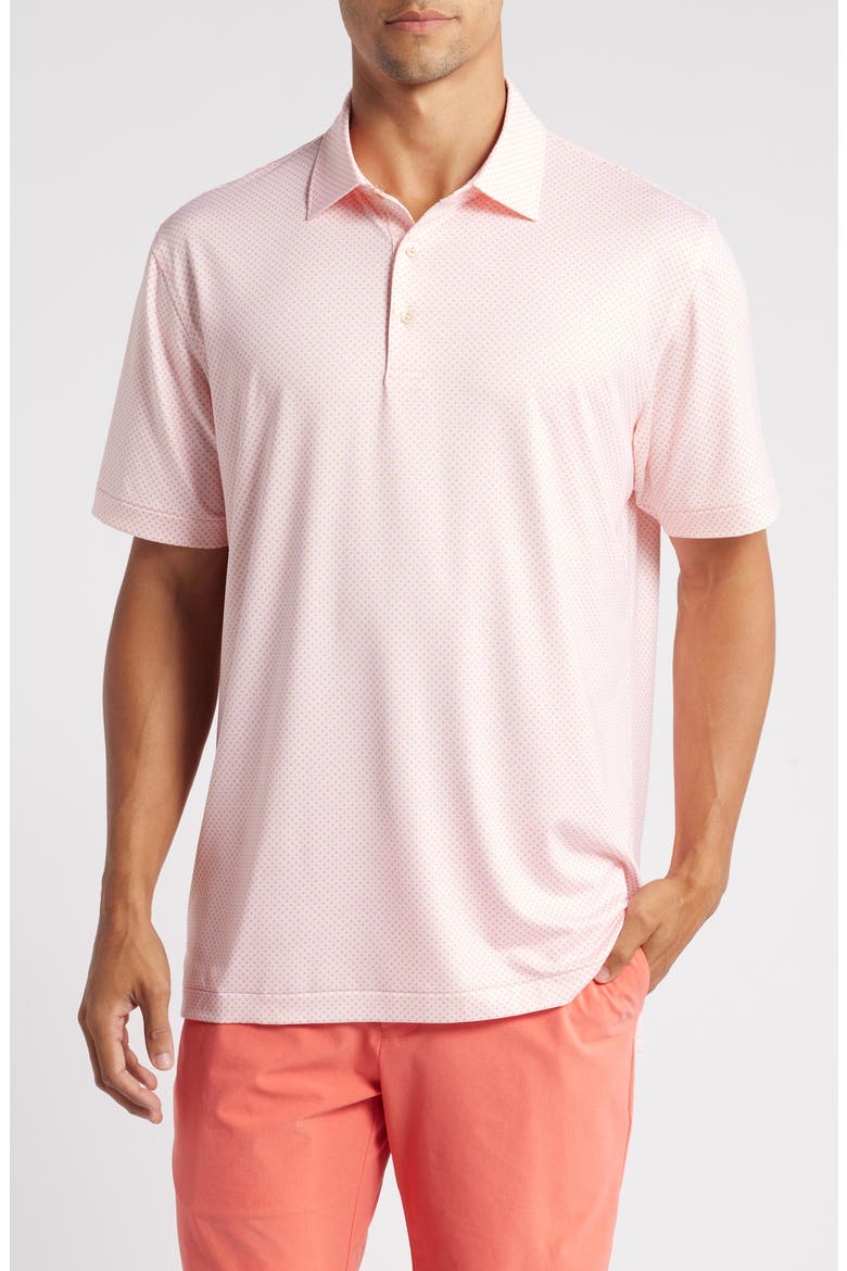 Circle Geo Pint Performance Golf Polo, Main, color, PALMER PINK