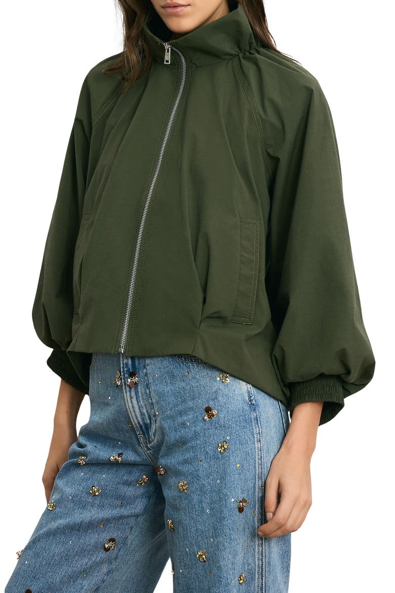 Circe Faille Bubble Jacket, Alternate, color, ARMY