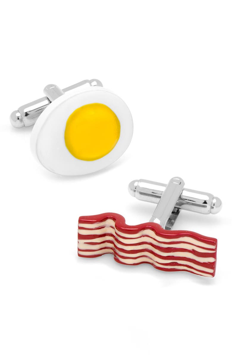 Cufflinks, Inc. Bacon & Eggs Cuff Links, Main, color,