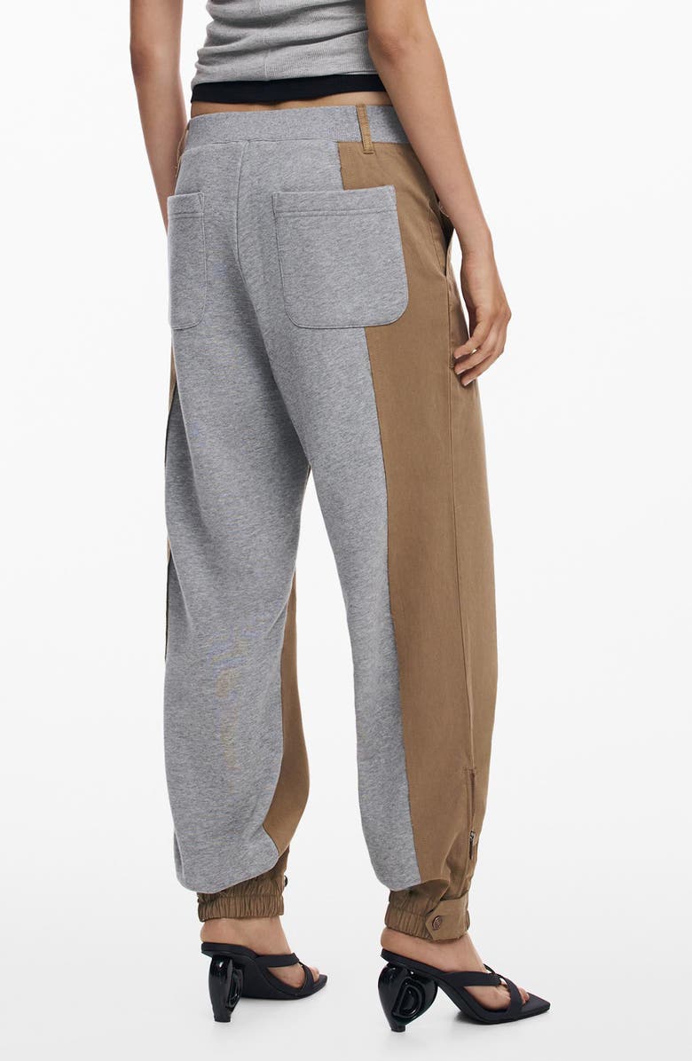 Desigual Knit & Woven Joggers, Alternate, color, Camel