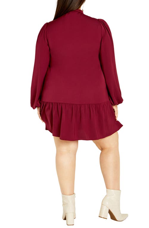 City Chic Charlie Long Sleeve Shirtdress