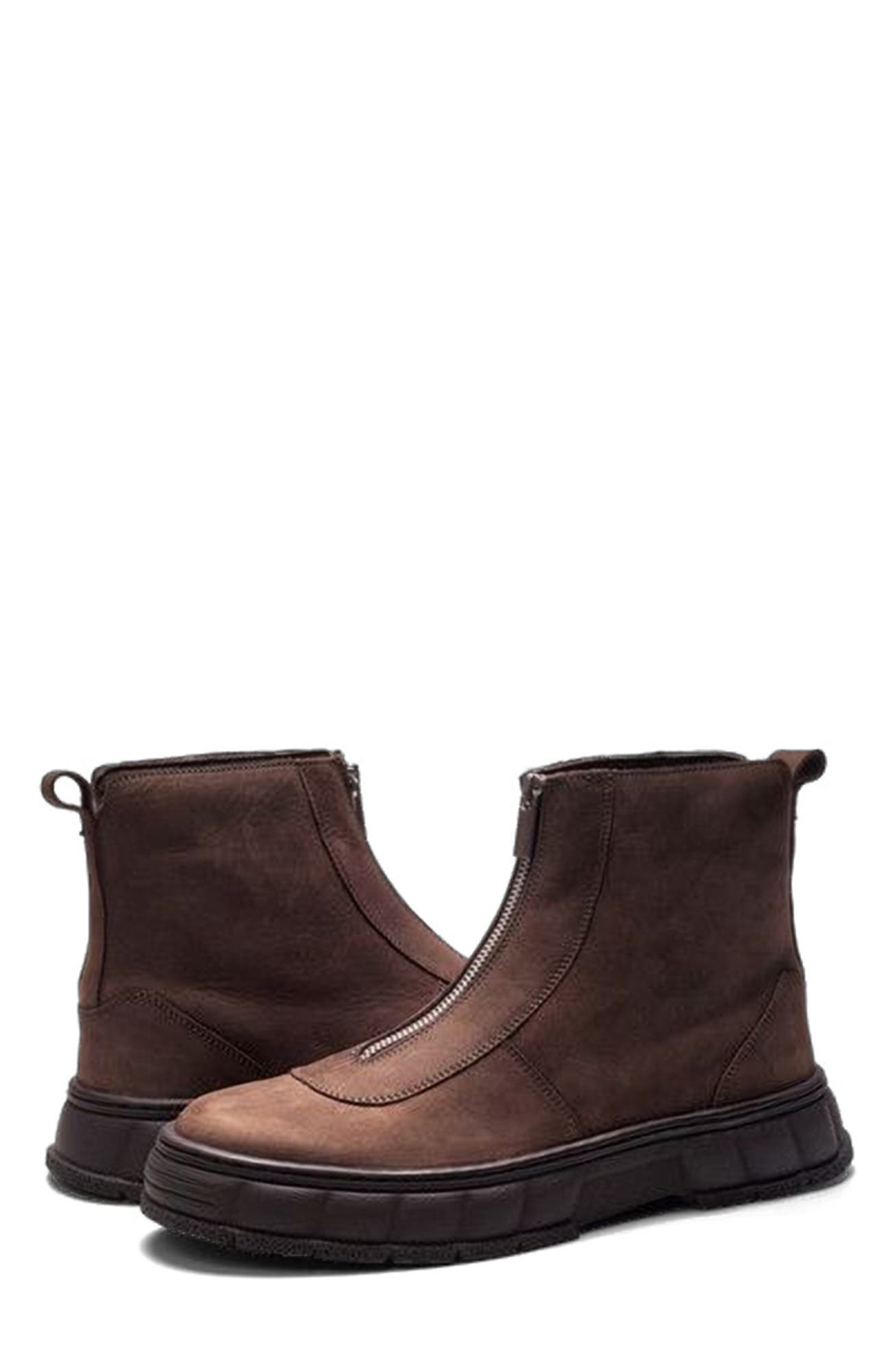 A. Veer Vanta Zipper Boot, Alternate, color, Brown Nubuck