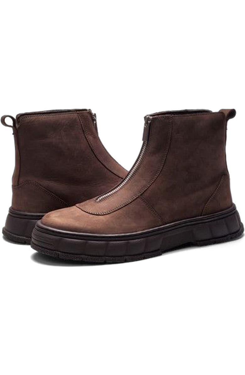 A. Veer Vanta Zipper Boot, Alternate, color, Brown Nubuck