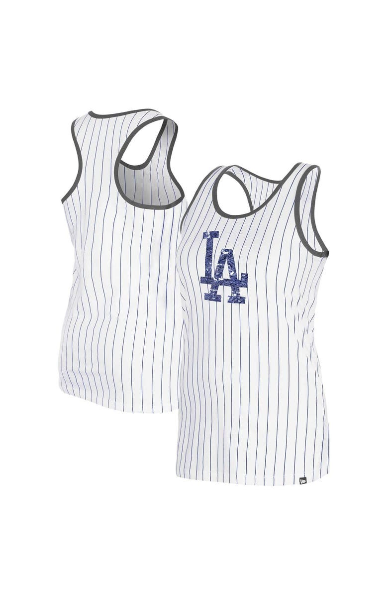 New Era Women's New Era White Los Angeles Dodgers Gameday Pinstripe Tank Top, Alternate, color, White