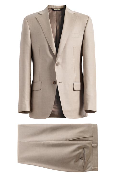 Tan Wool & Cashmere Serge Suit (Regular & Big)
