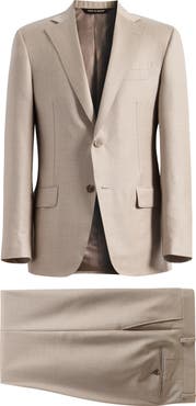 Heritage Gold Tan Wool & Cashmere Serge Suit