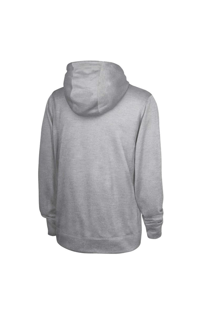 Outerstuff Men's Heather Gray Tampa Bay Buccaneers Grid Drill Streak Fleece Pullover Hoodie, Alternate, color, Heather Gray