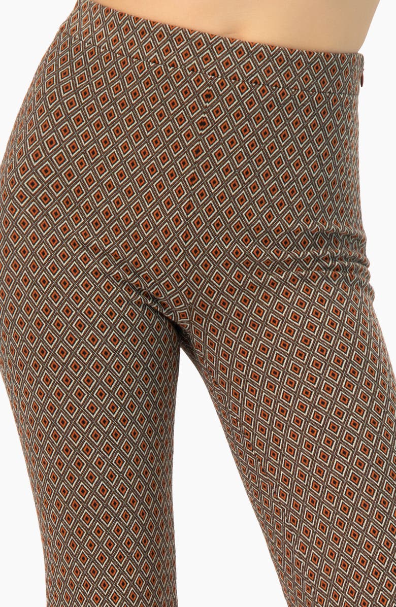 IVONNE Geometric Jacquard Flared Pants, Alternate, color, Brown
