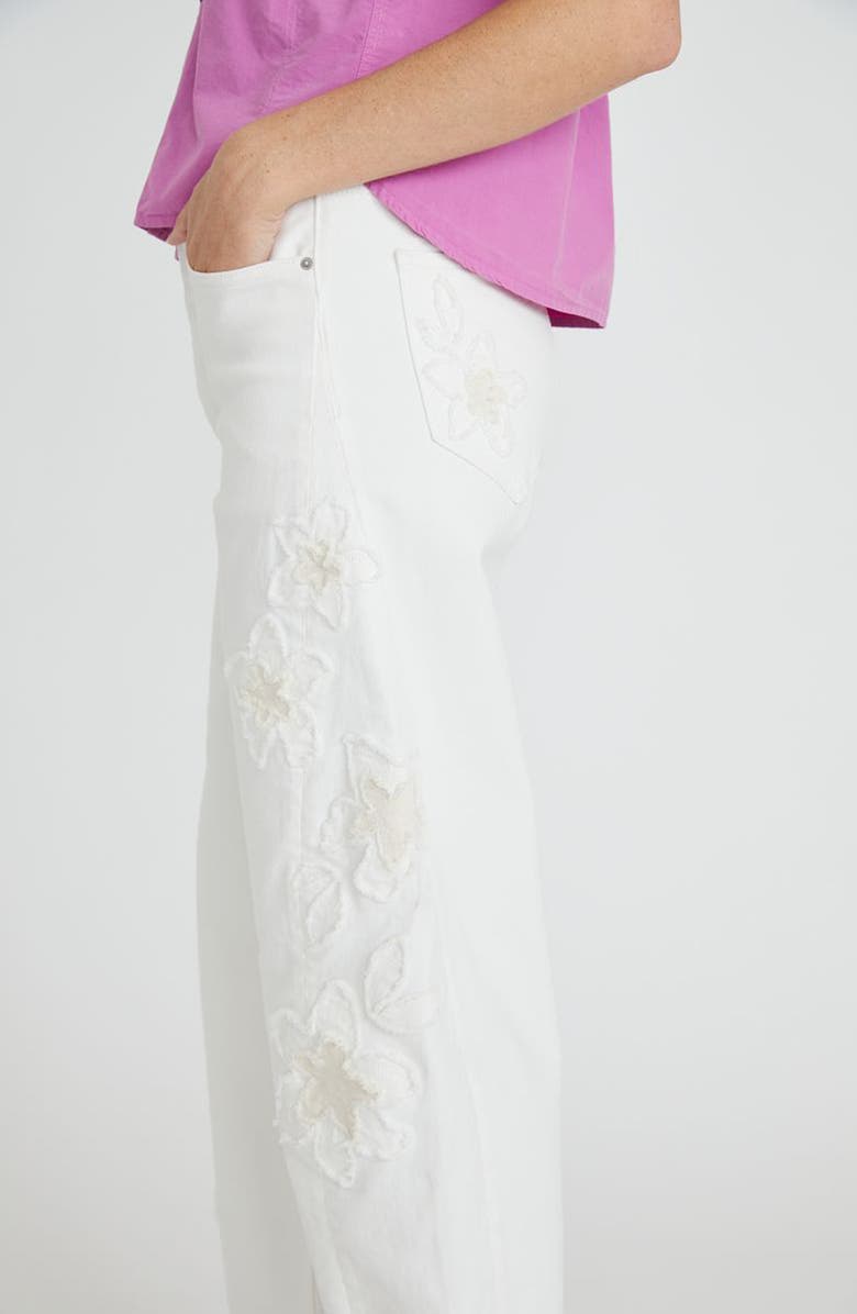 Driftwood Parker x Petunia Patchwork High Waist Wide Leg Jeans, Alternate, color, White