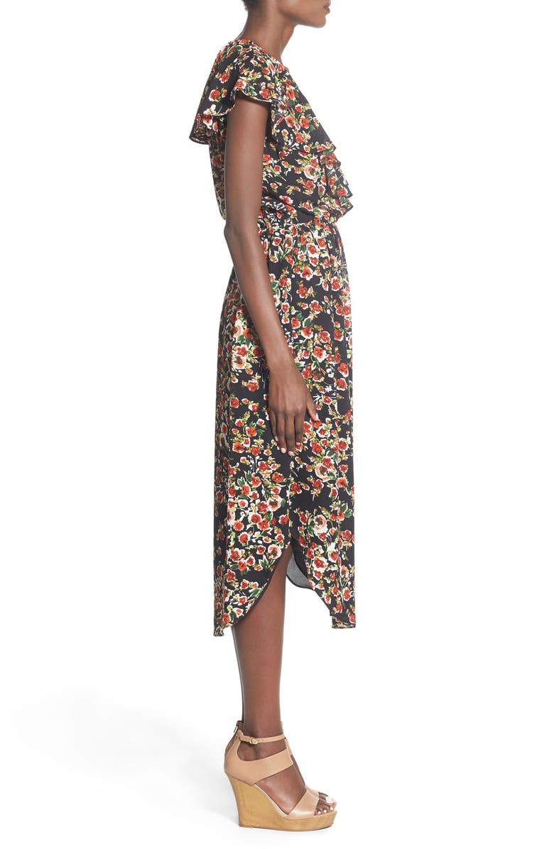 WAYF Floral Midi Dress, Alternate, color, 