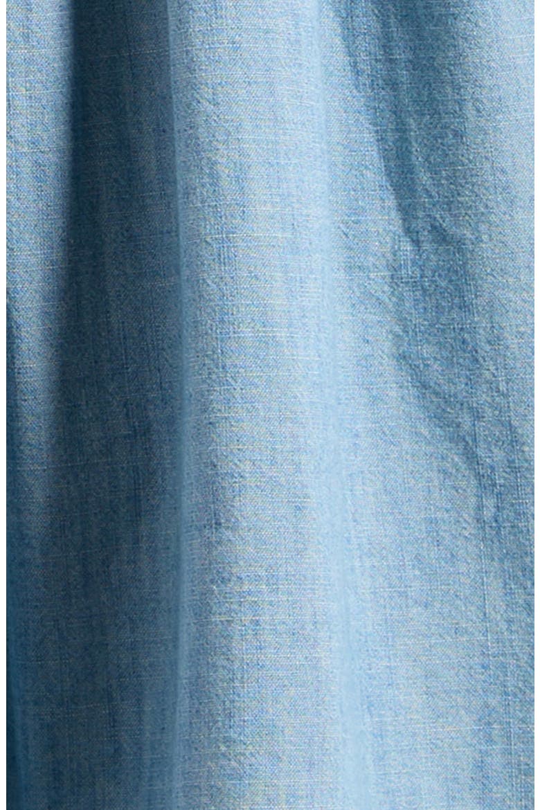 Kids' Cotton Chambray Puff Sleeve Dress, Alternate, color, BLUE