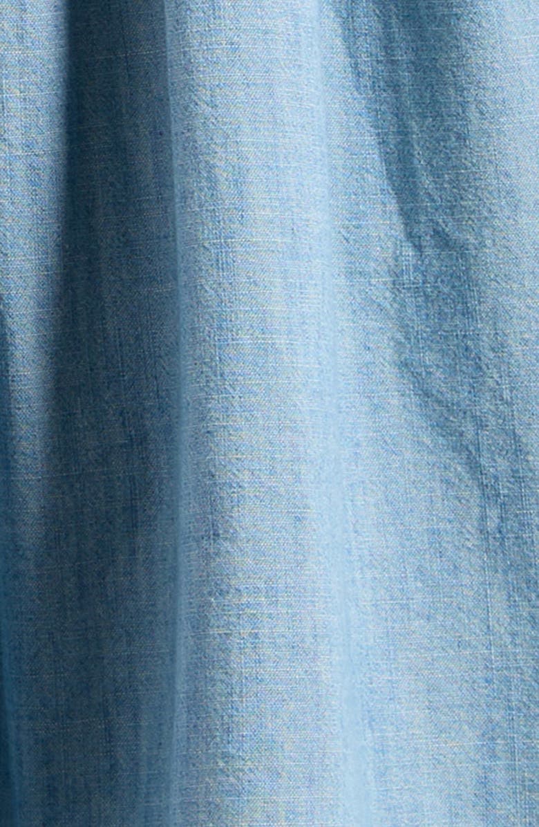 Ralph Lauren Kids' Cotton Chambray Puff Sleeve Dress, Alternate, color, 