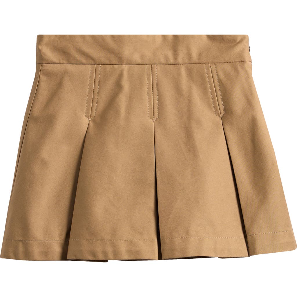 Moncler Kids' Pleated Skirt In Brown