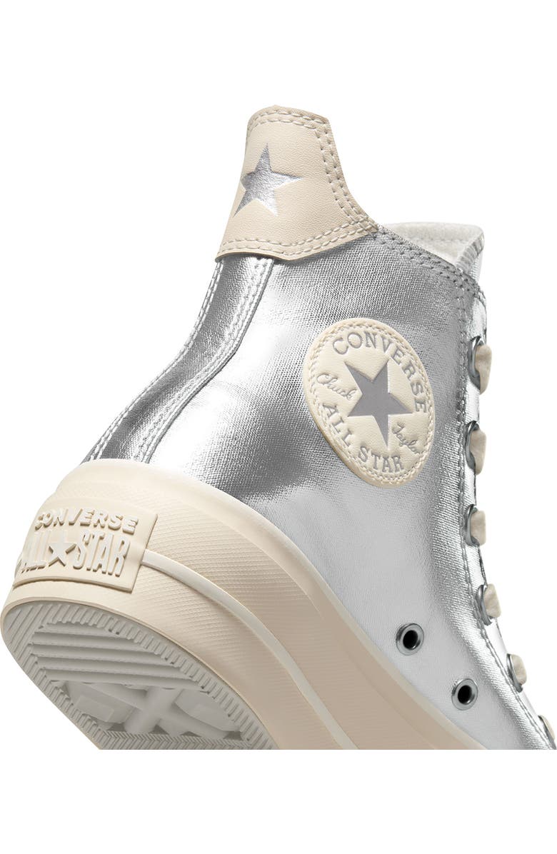 Converse Chuck Taylor<sup>®</sup> All Star<sup>®</sup> Lift Metallic High Top Platform Sneaker, Alternate, color,