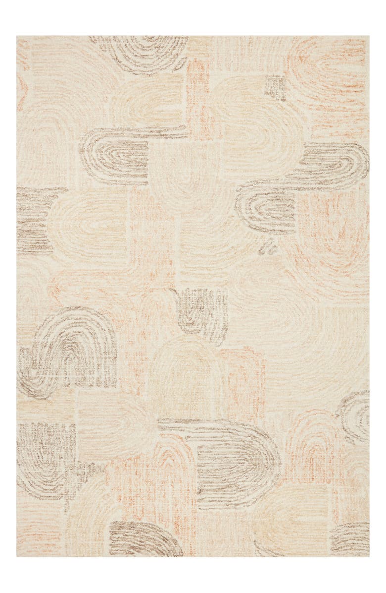 LOLOI Milo Collection Rug - Peach/Pebble - 5' x 8', Main, color, Peach / Pebble