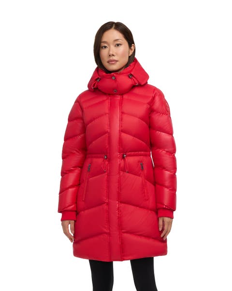 Saturn Mid-Length Quilted Puffer with Removable Hood