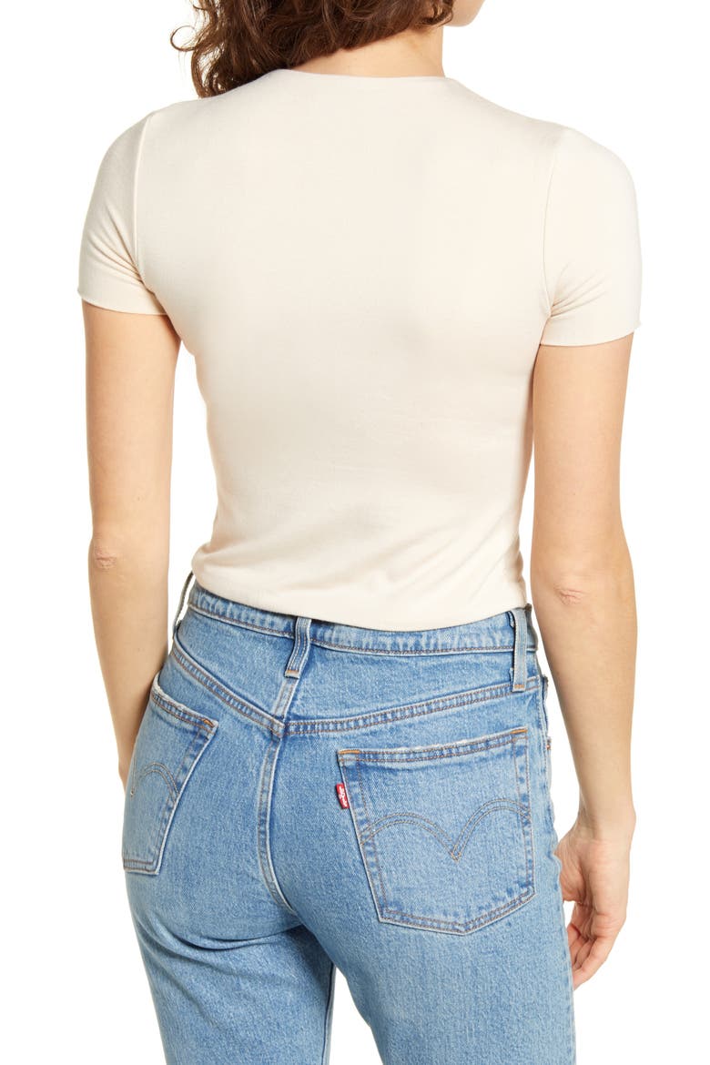 Signature Crop T-Shirt, Alternate, color, IVORY