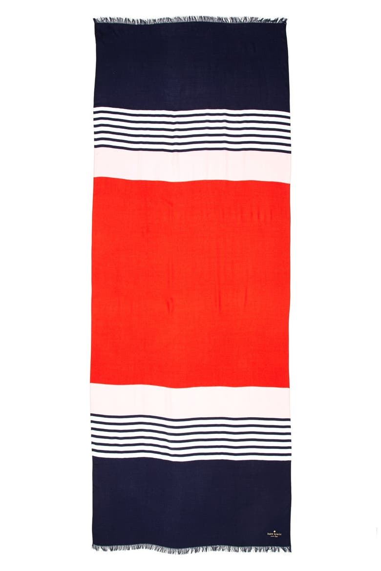 colorblock scarf, Alternate, color, NAVY/ DAWN/ MARASCHINO