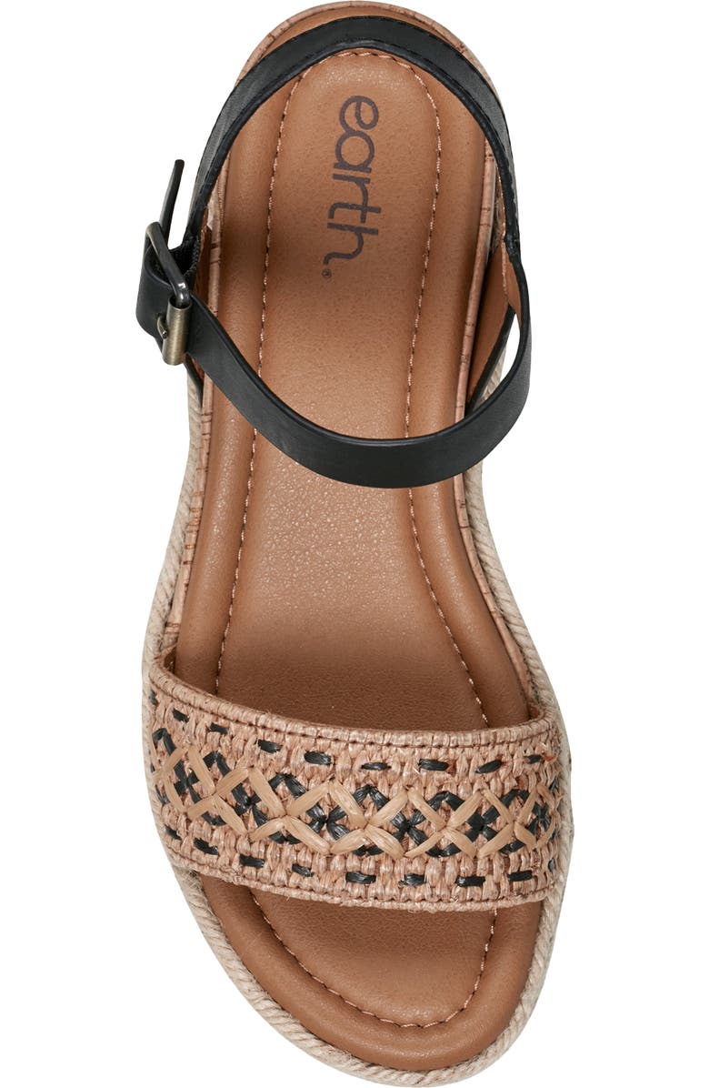 Earth<sup>®</sup> Collins Ankle Strap Espadrille Platform Wedge Sandal, Alternate, color,