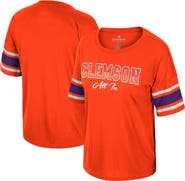 COLOSSEUM Women's Colosseum Orange Clemson Tigers I'm Gliding Here Rhinestone T-Shirt