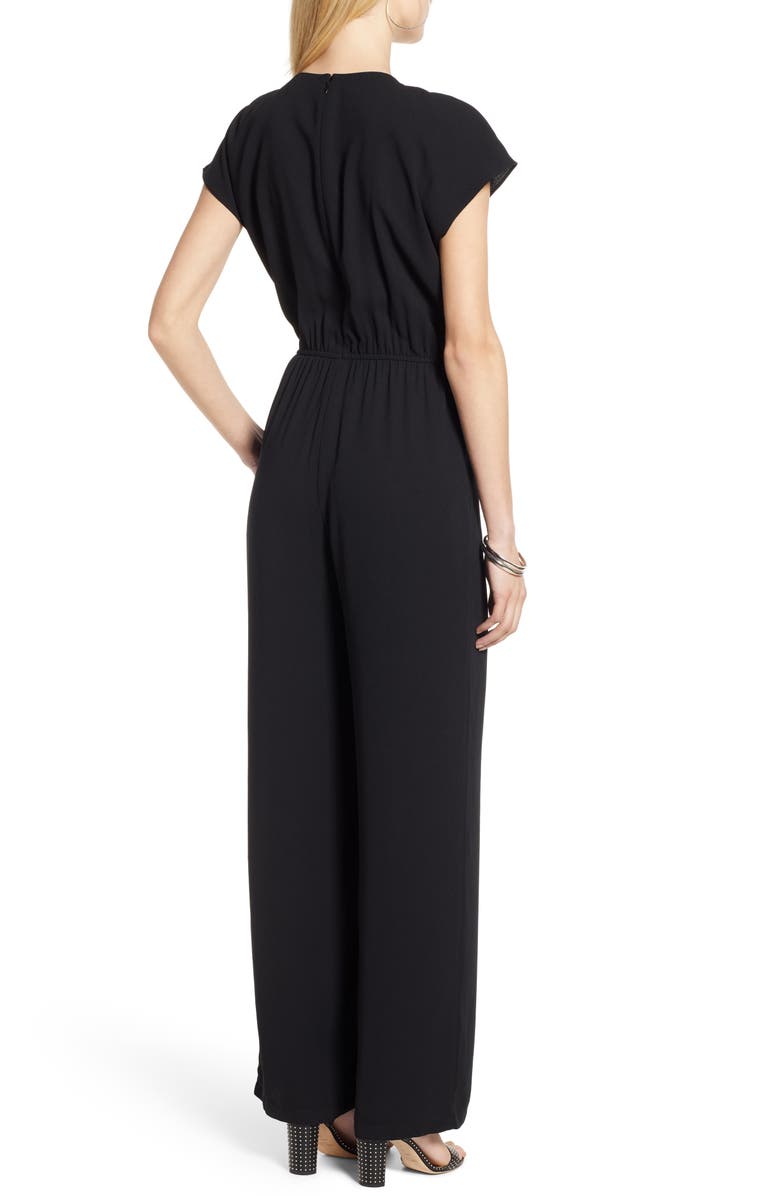 Halogen<sup>®</sup> Faux Wrap Jumpsuit, Alternate, color, 
