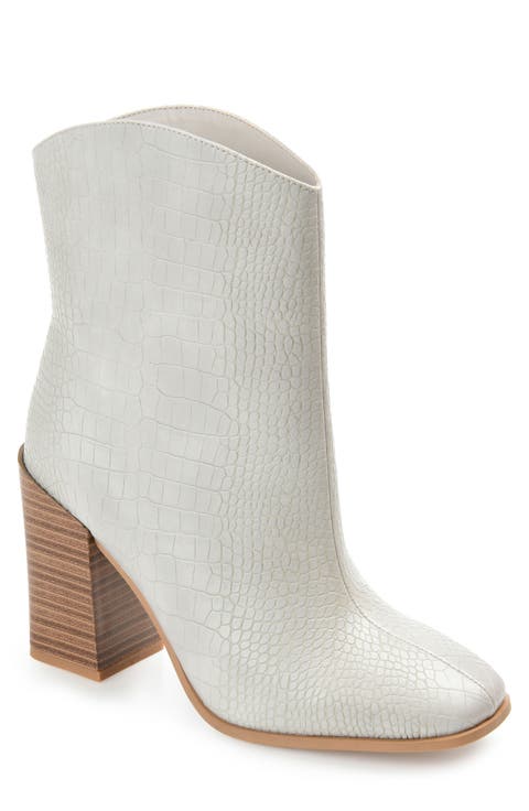 Brekkin Croc Embossed Western Bootie (Women)
