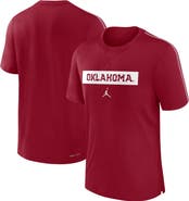 Jordan Brand Men's Jordan Brand Crimson Oklahoma Sooners 2024 Sideline Player Performance Tri-Blend T-Shirt
