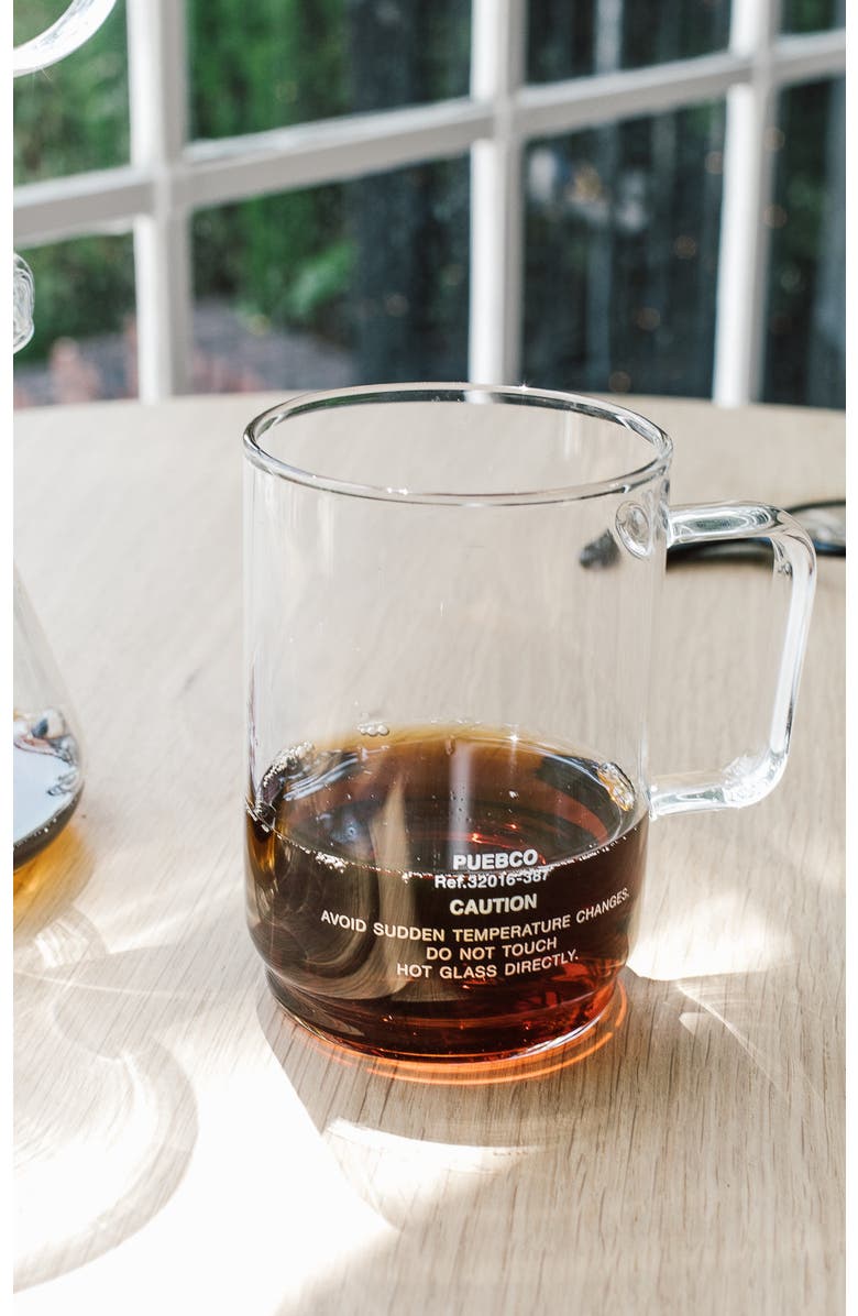 PUEBCO Borosilicate Glass Mug, Alternate, color, Clear Shallow