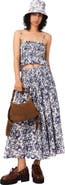 maje Fruit print maxi skirt