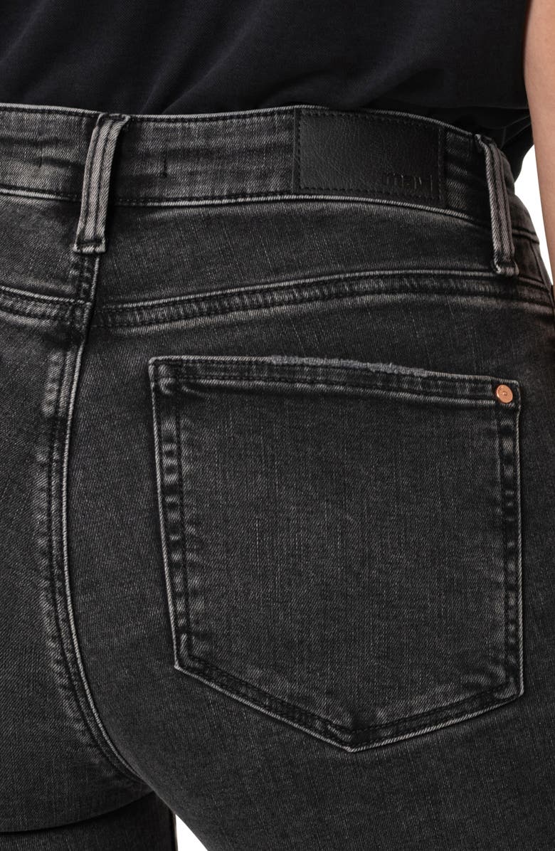 Mavi Jeans Anika Raw Hem High Waist Crop Flare Jeans, Alternate, color, Smoke Brushed Flex Blue