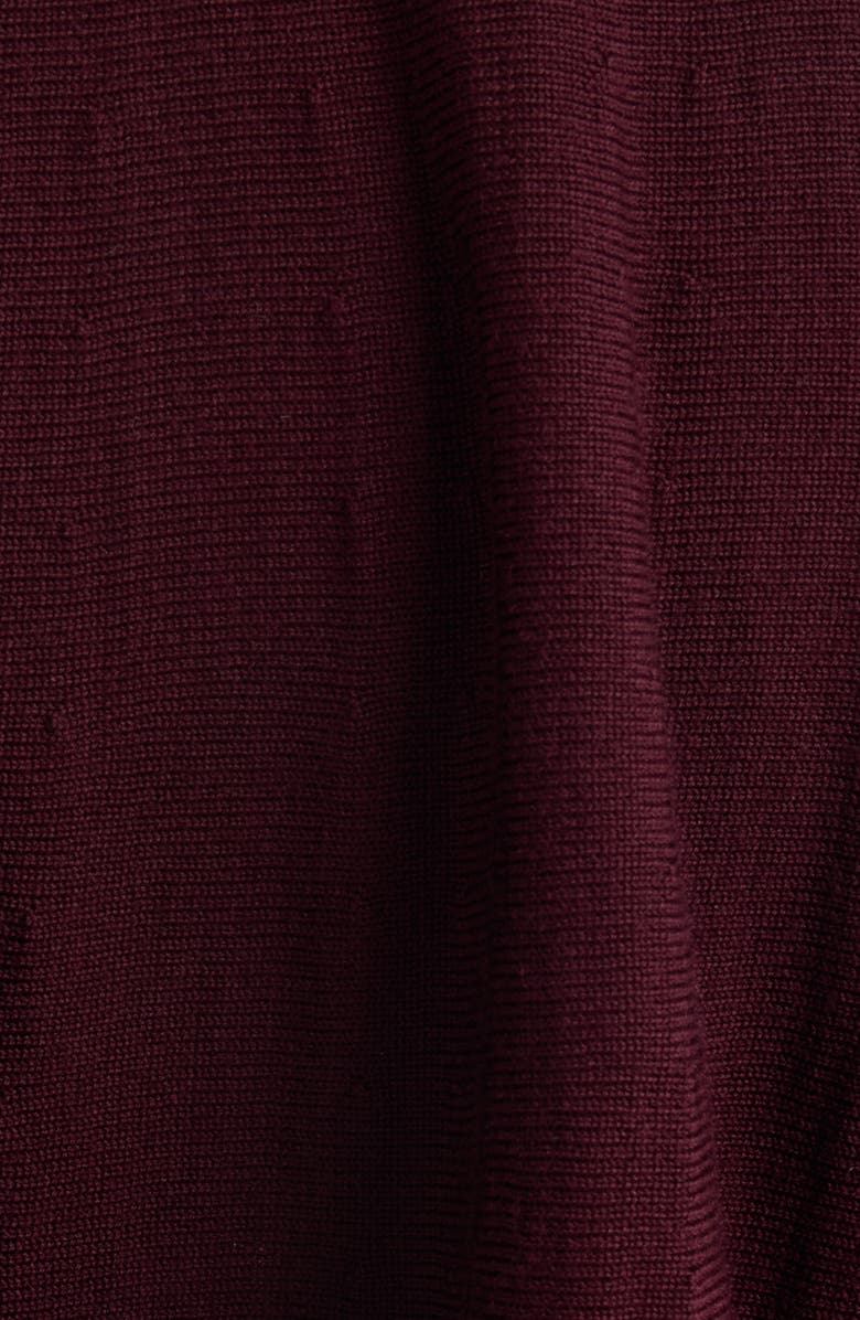 Alaïa Sculpted Virgin Wool Sweater Dress, Alternate, color, Burgundy
