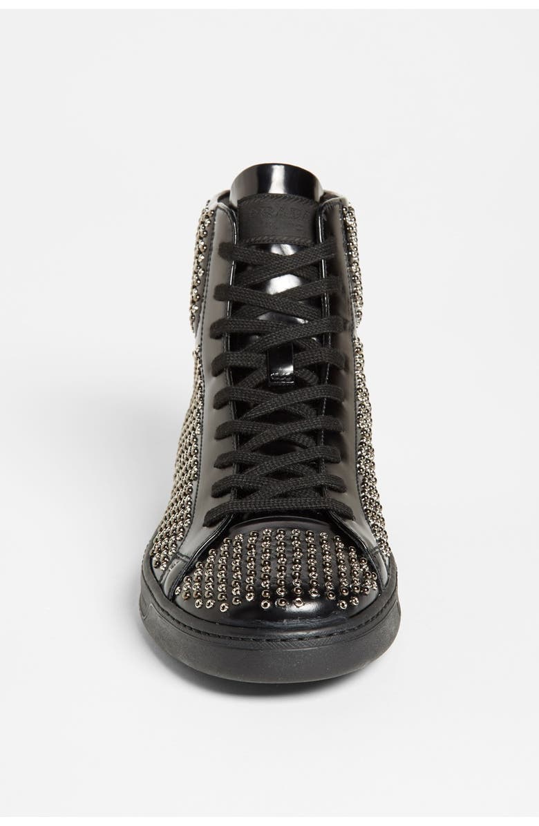 Prada Studded Sneaker, Alternate, color,