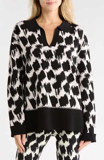Lucretia Houndstooth Pattern Sweater
