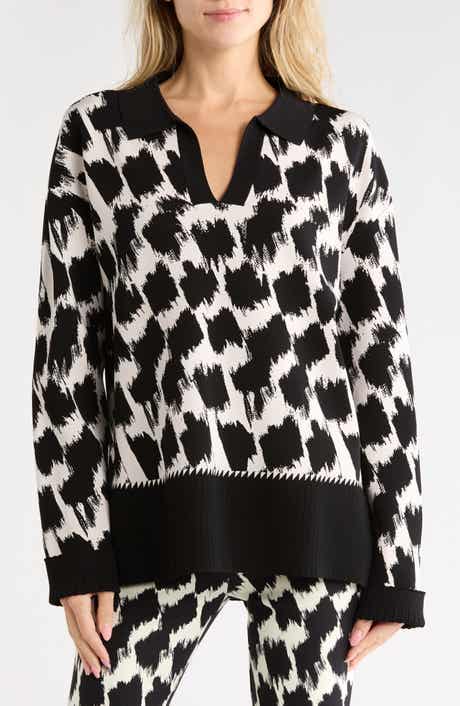 Lucretia Houndstooth Pattern Sweater