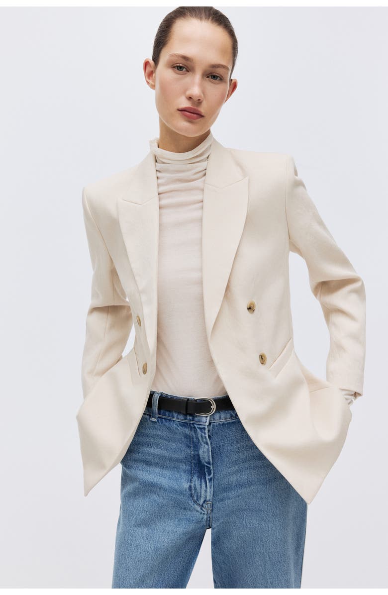 H&M Blazer, Main, color, Light Beige