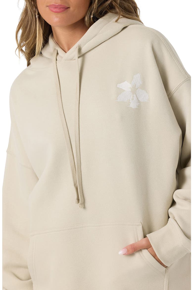 Tropic Melt Oversize Cotton Blend Hoodie, Alternate, color, LIGHT KHAKI