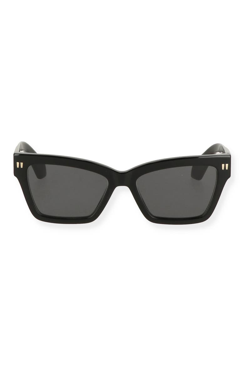 Cincinnati 54mm Square Sunglasses, Main, color, BLACK DARK GREY