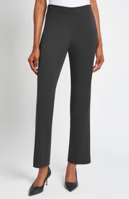 Ming Wang Pull-On Straight Leg Ankle Pants