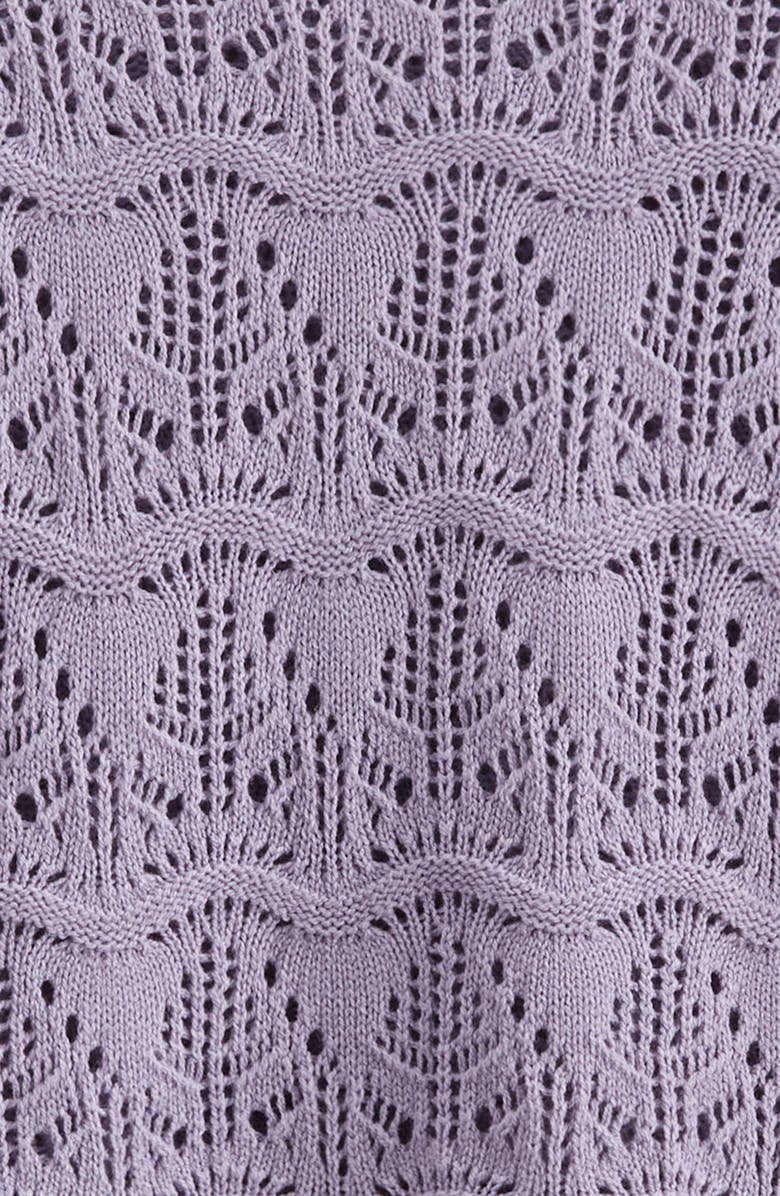 Nordstrom Kids' Pointelle Sweater, Alternate, color, Purple Heirloom