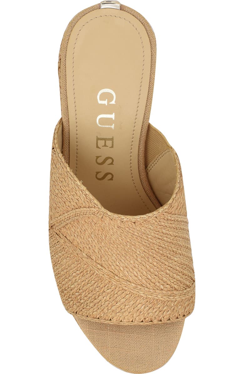 GUESS Evenz Platform Wedge Sandal, Alternate, color, Light Natural 110