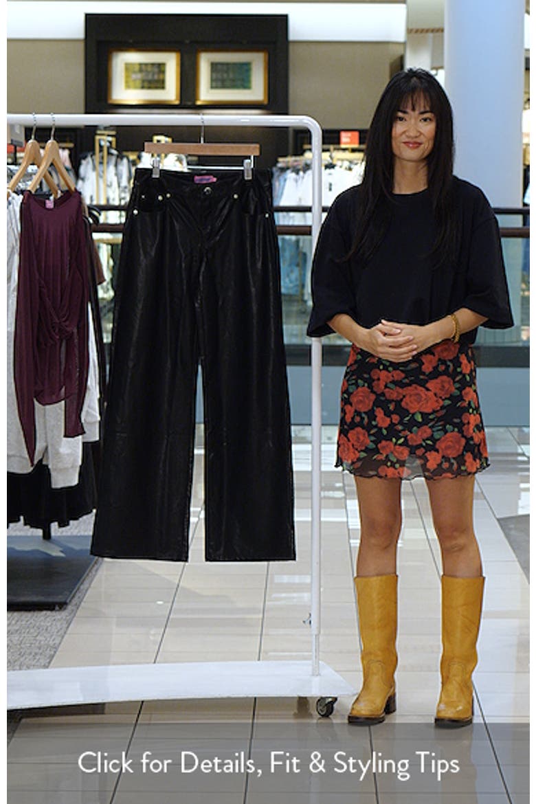 Straight Leg Faux Leather Jeans video