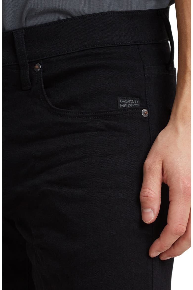 3301 Slim Fit Jeans, Alternate, color, PITCH BLACK