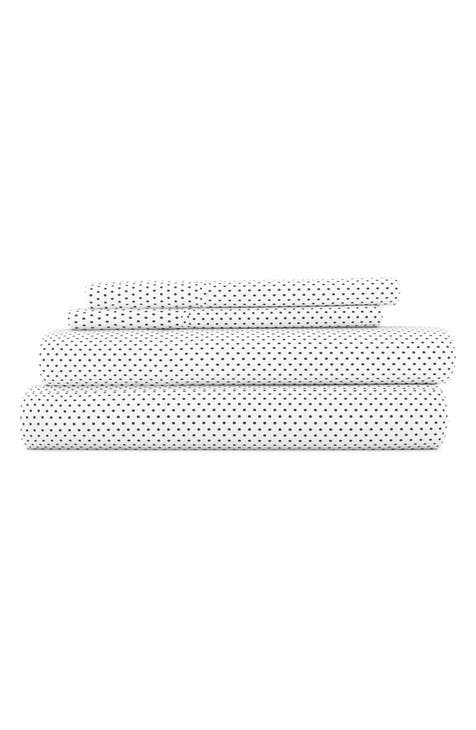 HOME SPUN Premium Ultra Soft Stippled Pattern 4-Piece Bed Sheet Set