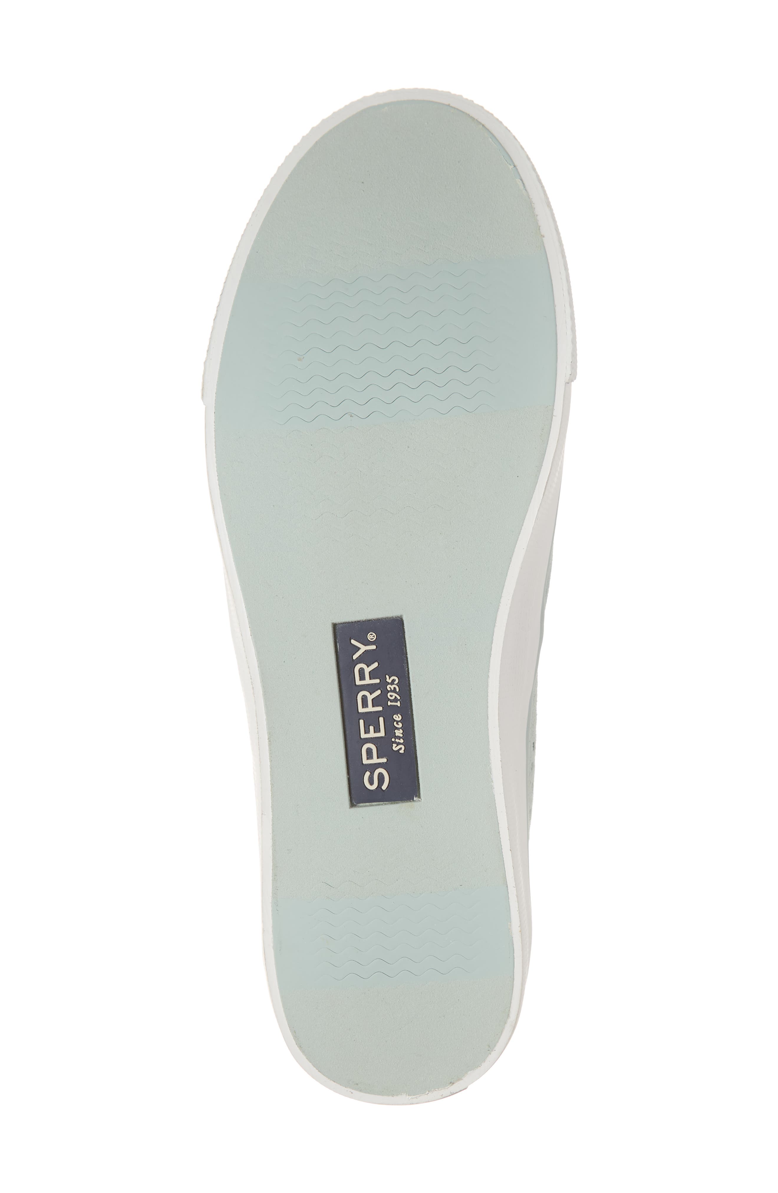 Seaside Nautical Perforated Slip-On Sneaker, Alternate, color, MINT NUBUCK LEATHER