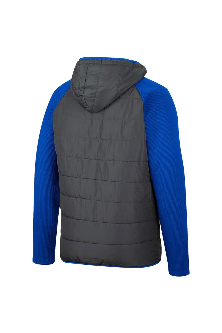 Men's Colosseum Charcoal/Royal Air Force Falcons Good On You Raglan Full-Zip Jacket, Alternate, color, Charcoal
